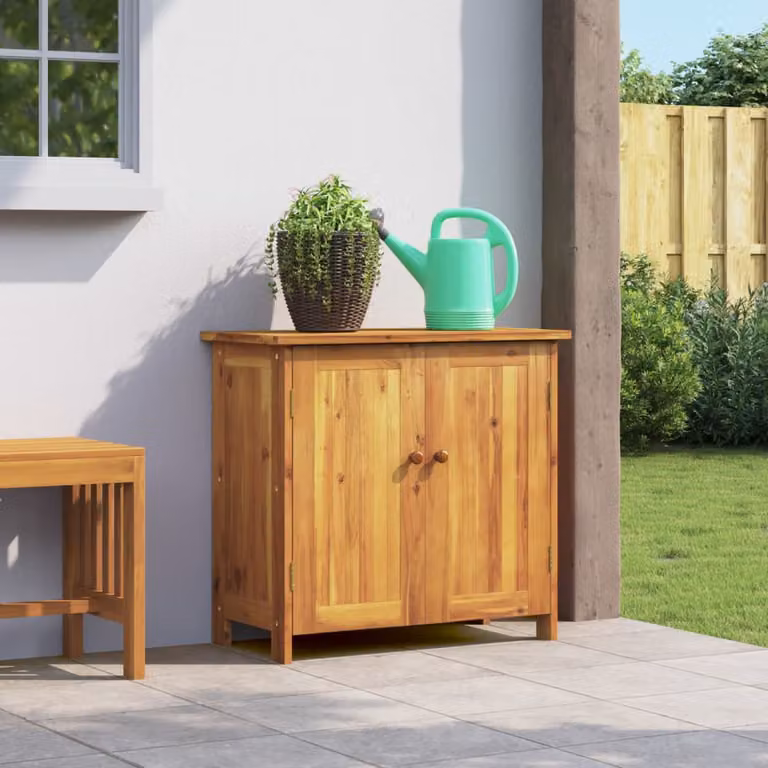 Mobile da giardino vidaXL in legno di acacia oliato marrone L: 75 cm, P: 35 cm, H: 70 cm