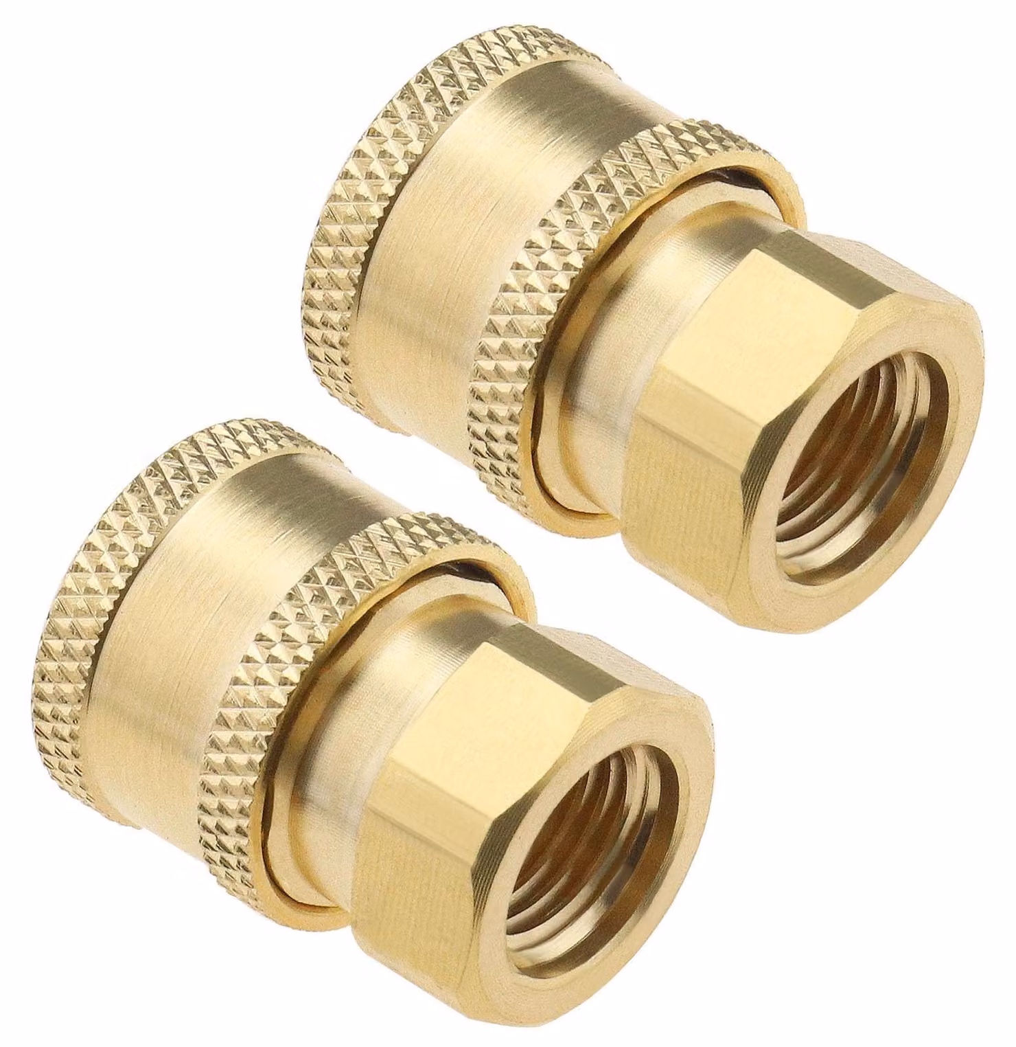 Omgoods - Raccordo per idropulitrice - Set universale di collegamento rapido - Realizzato in ottone resistente - Adattatore da 1/4 di pollice - Per apparecchiature idrauliche - Confezione da 2 pezzi