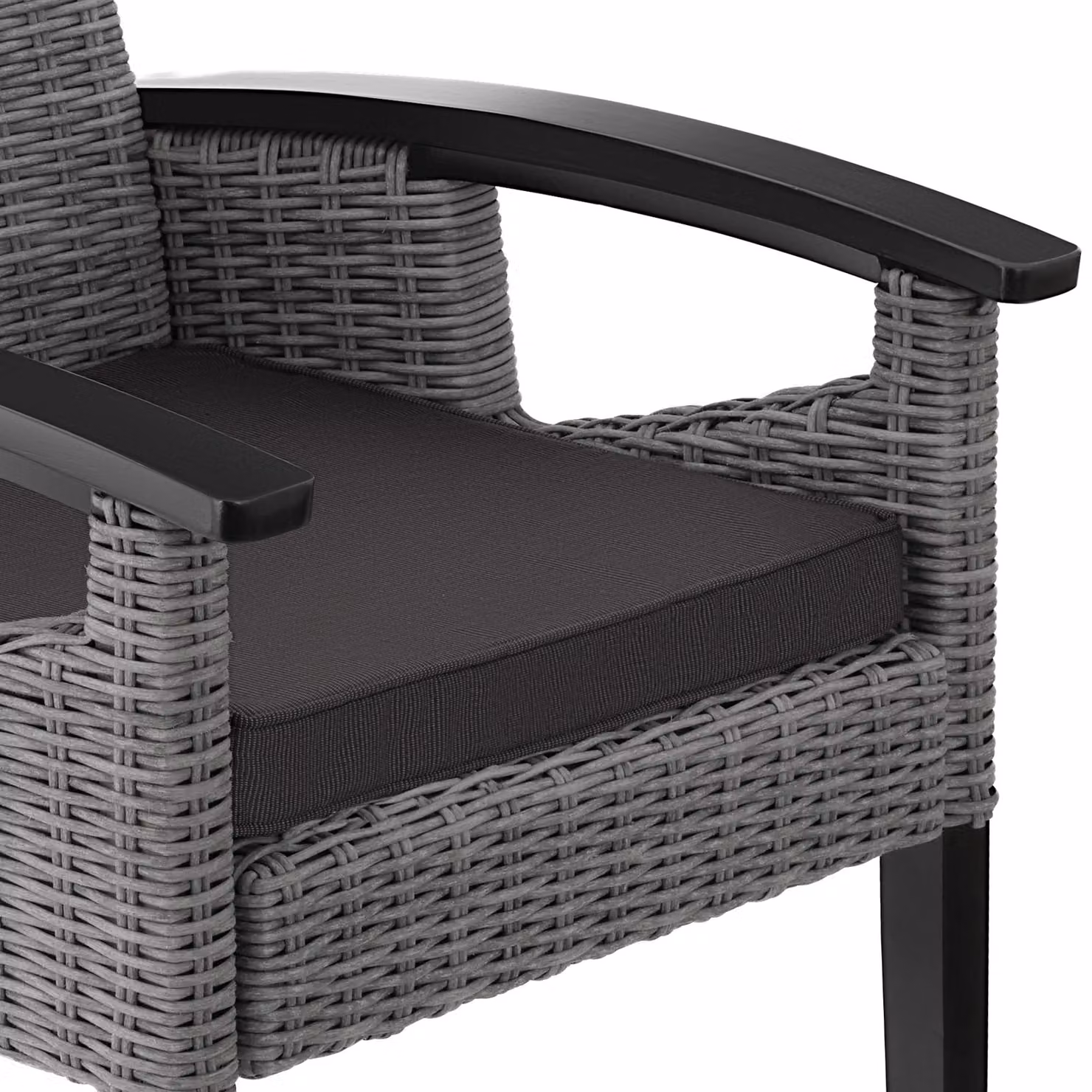 Sedia in rattan Rosarno TecTake GmbH grigio per giardino e balcone – 1