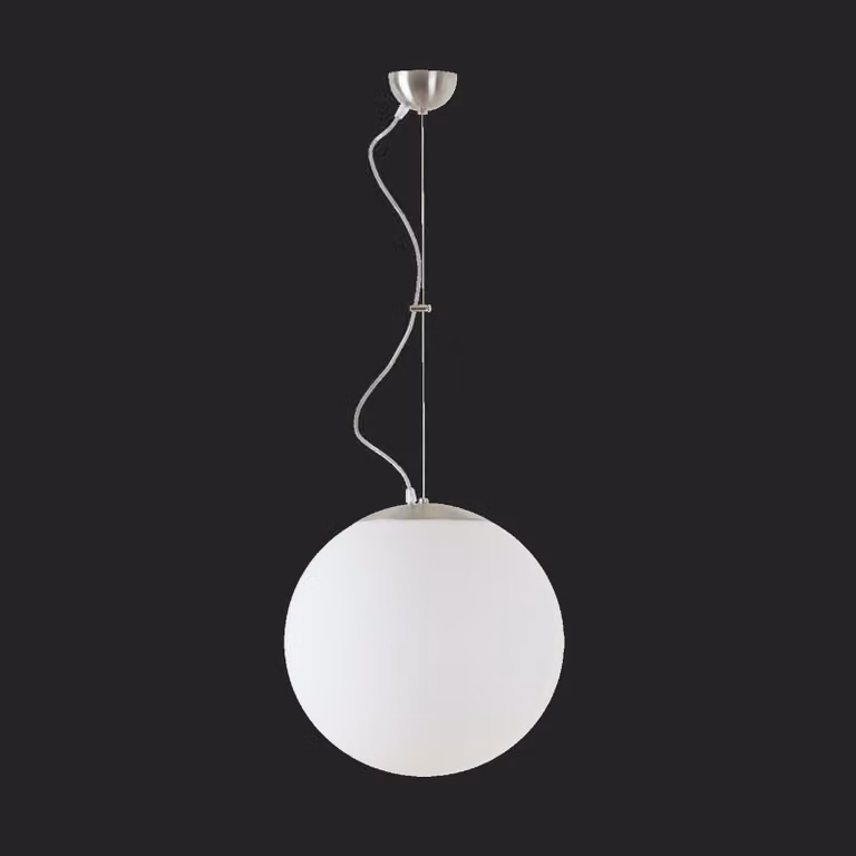 OSMONT ISI70223 ISIS L3 PM-M Apparecchio a sospensione in plastica acciaio inox spazzolato / bianco IP40 3000 K 27W LED combinazione di emergenza 1 h
