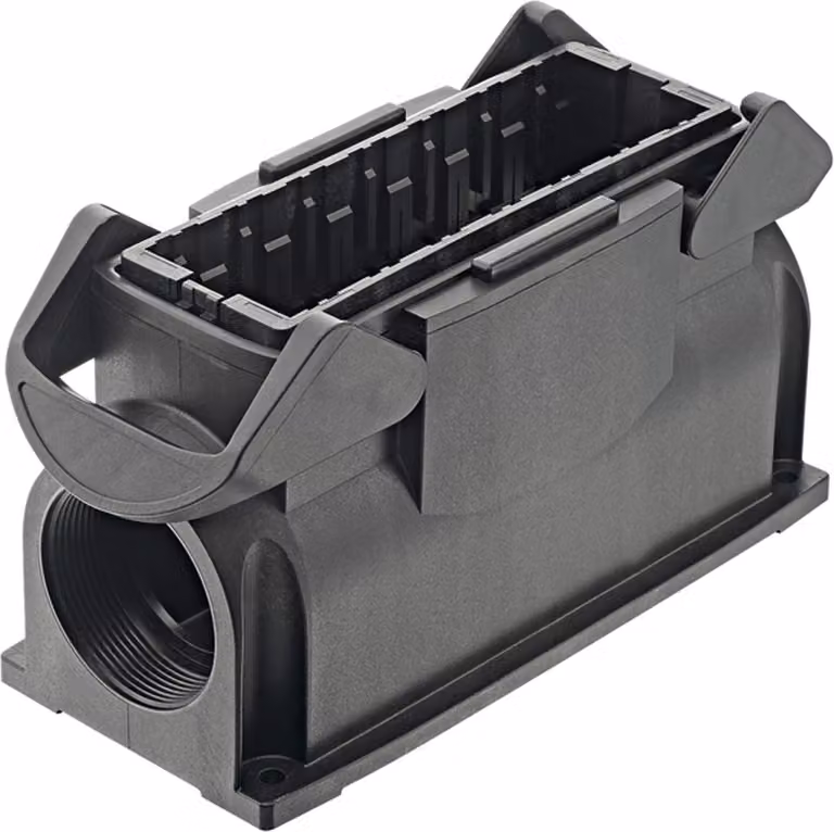 "Han ECO Mod. 24 custodia di base senza pressacavo, uscita cavo laterale 2xM40, con 2 staffe trasversali"