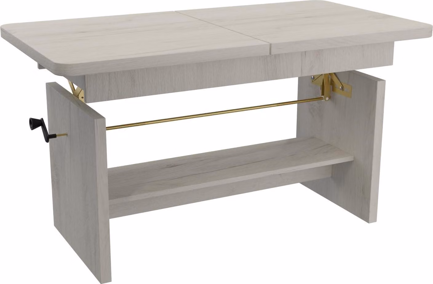 Tavolino allungabile VELYR - rovere kraft bianco