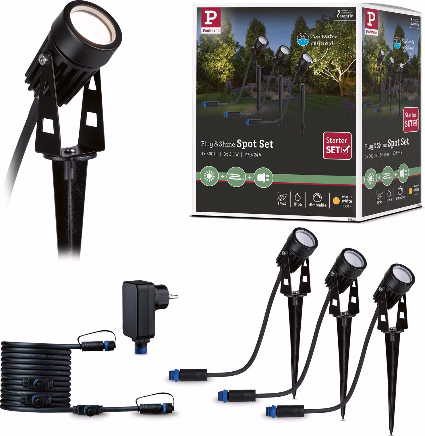 Paulmann Plug & Shine set di base per faretti