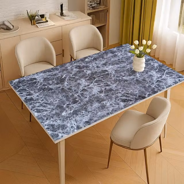 Copritavolo Stampato In Pvc Alto 1.2 Mm Pellicola Protettiva Cover Proteggi Tavolo Tovaglia Protezione Mollettone Spesso Antimacchia Urti Olio Graffi Impermeabile Dis7 - 100x2000Cm