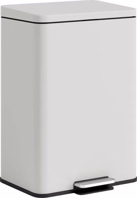 Pattumiera da cucina HOMCOM con pedale e chiusura ammortizzata, capacità 20 l, colore beige o bianco – 1