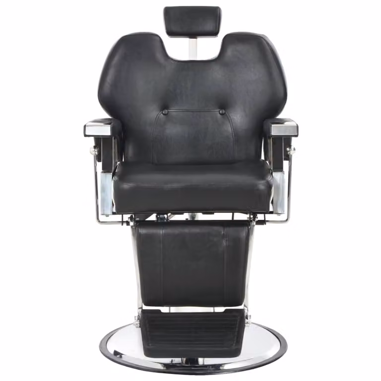 Poltrona da parrucchiere nera 72×68×98 cm in Pelle finta