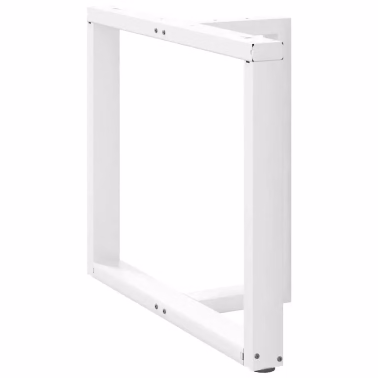 Coppia di gambe per tavolo da pranzo a forma di T vidaXL in metallo bianco L: 100 cm, P: 35 cm, H: 72-73 cm