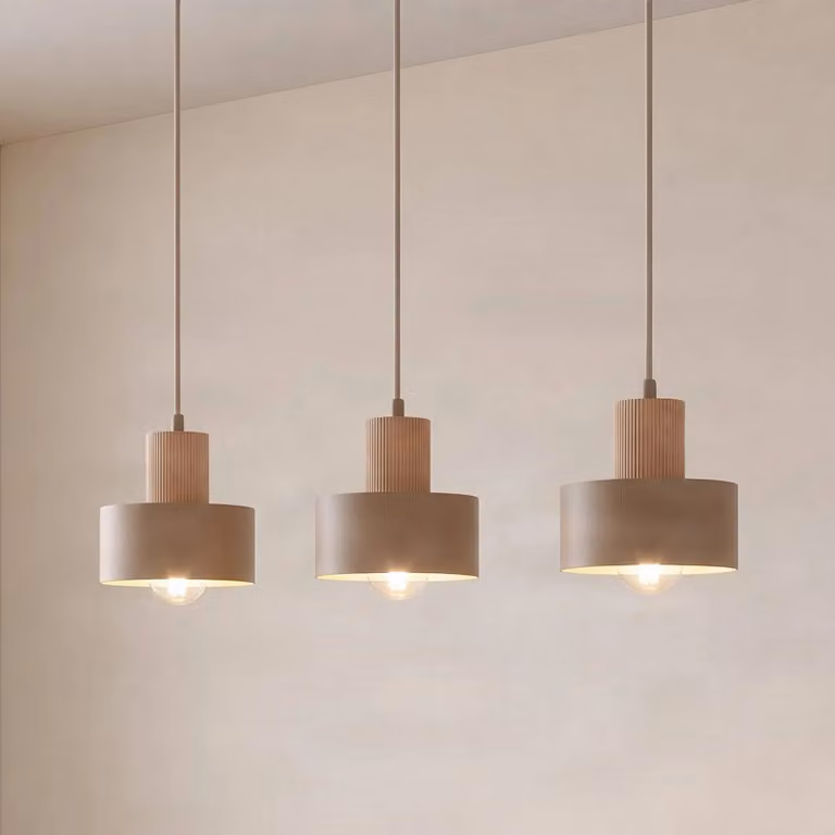 Lampada a sospensione Rif SIGMA, dimmerabile, Crema / Ambra, Soggiorno / Sala da pranzo, Metallo, Moderno, Lampada a sospensione