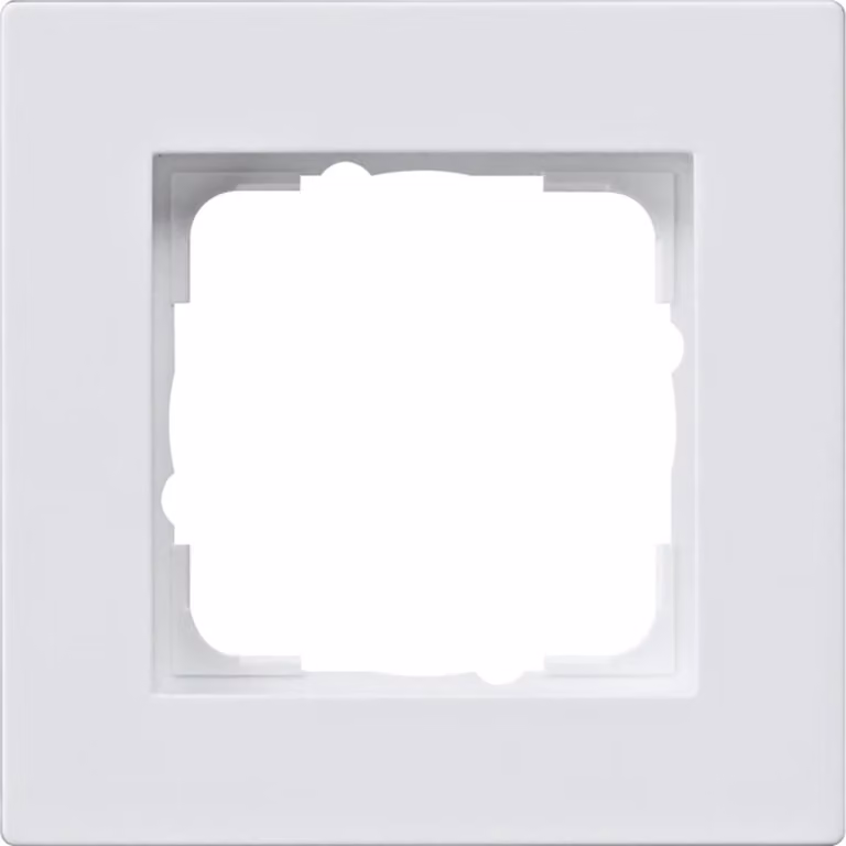 Cornice di copertura Gira, 1f, piatta, E2, bianco puro m, 1 pz.