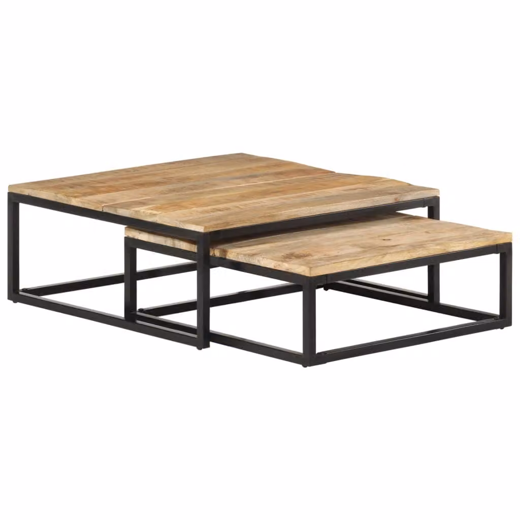 Maison Exclusive - Set di 2 tavolini in legno massello di mango