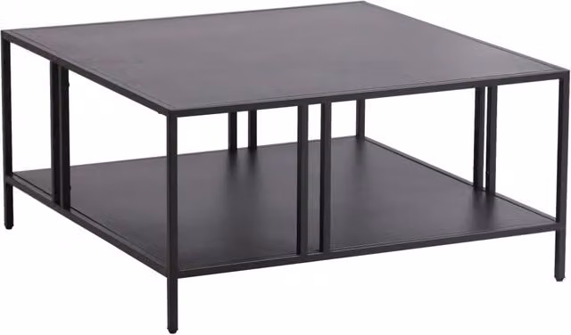 Tavolino da caffè in metallo 40 x 80 x 80 cm nero 03_0008453