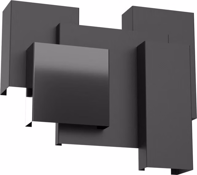 Applique Luminex Wall 5xG9 nera acciaio geometrica