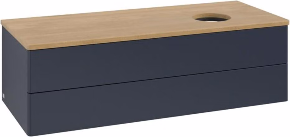 V&B Mobiletto senza struttura frontale, con illuminazione Antao 120x36x50cm, WBP hon. Oa, md bl. m Lac