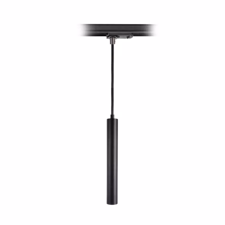 Deko-Light Lampada a sospensione LED Slim, sistema binario monofase, nero, alluminio, 5 W, Slim 1-Phasen, dimmerabile, Nero, Soggiorno / Sala da pranzo, Alluminio, Moderno, Lampada a binario