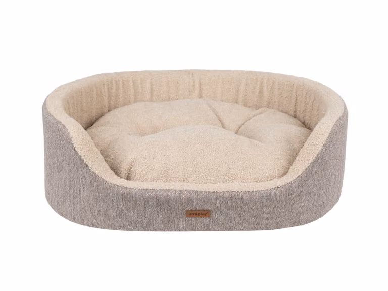 Cuccia per cani ovale MALBO ECO beige taglia S, M, L Taglia: M - 64x55x19 cm