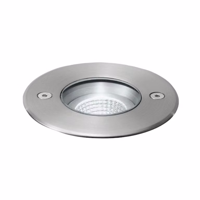 Egger Licht DLS Luci LED da incasso Frisco, IP67, acciaio inox FRISCO, Alluminio / Grigio / Zincato, Acciaio Inox, Moderno, Lampada LED da esterni