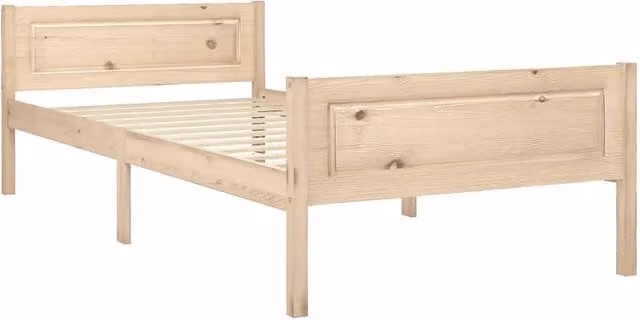 Giroletto senza Materasso-Struttura Letto 90x200 cm in Legno Massello di Pino 461861