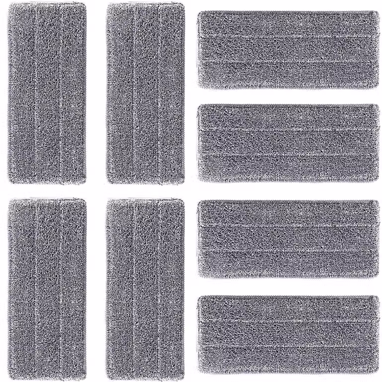 Sostituzioni per mop, in microfibra, 8 pezzi, 32x12 cm, grigio