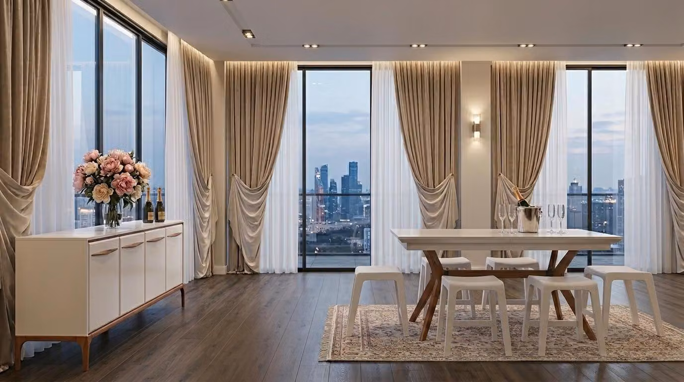 Tisch Konsole Wohnzimmer Stil modern weiß rechteckig praktisch ausziehbar