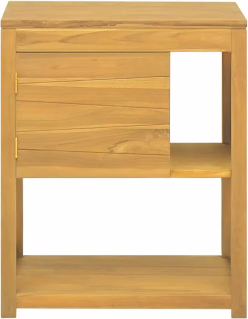 Mobile da Bagno Moderno vidaXL in Legno di Teak Marrone L: 60 cm, P: 40 cm, H: 75 cm