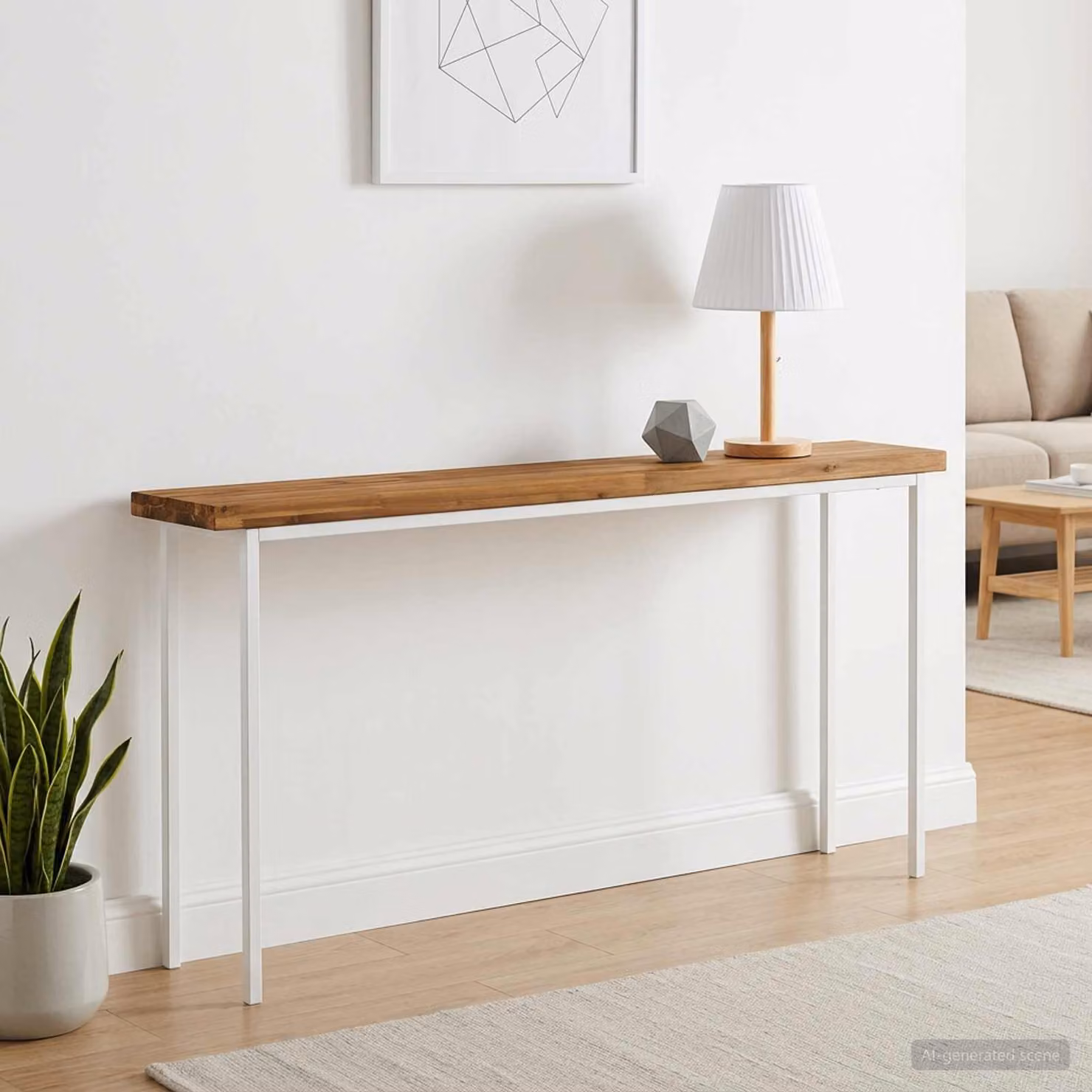 Piano del tavolo rettangolare in legno di acacia vidaXL, marrone, L 140 cm x P 20 cm x H 3,2 cm