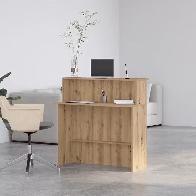 Banco Reception Rovere Artigianale 100x50x103,5cm in Truciolato 859032