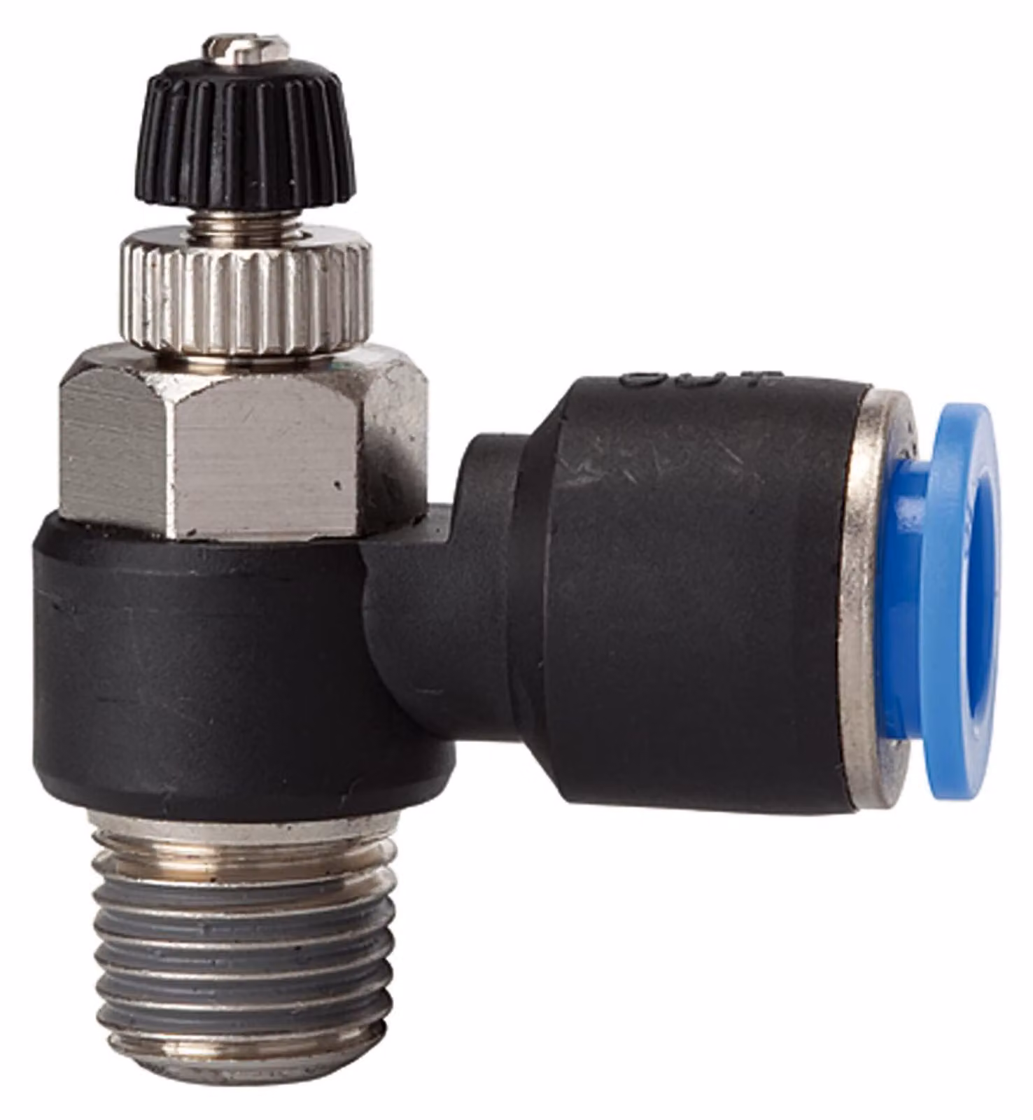 Valvola di ritegno Riegler "Serie Blu", valvola a farfalla per aria di scarico, R1/8 a. 4 mm
