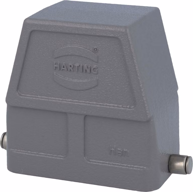 HARTING Han 10B Custodia a vaschetta alta senza uscita cavo, per 1 staffa (nella parte inferiore) Grado di protezione IP65 - 1 pezzo