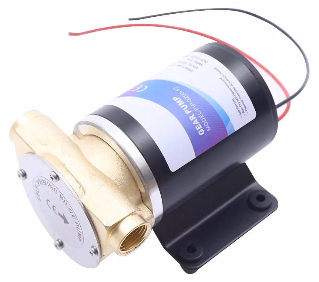 Pompa per acqua da 12V - Pompa autoadescante a pressione - Portata di 23 litri al minuto - Motore in rame da 120 W - Altezza di mandata di 3 metri - Realizzata in ghisa resistente alla corrosione - Colore nero