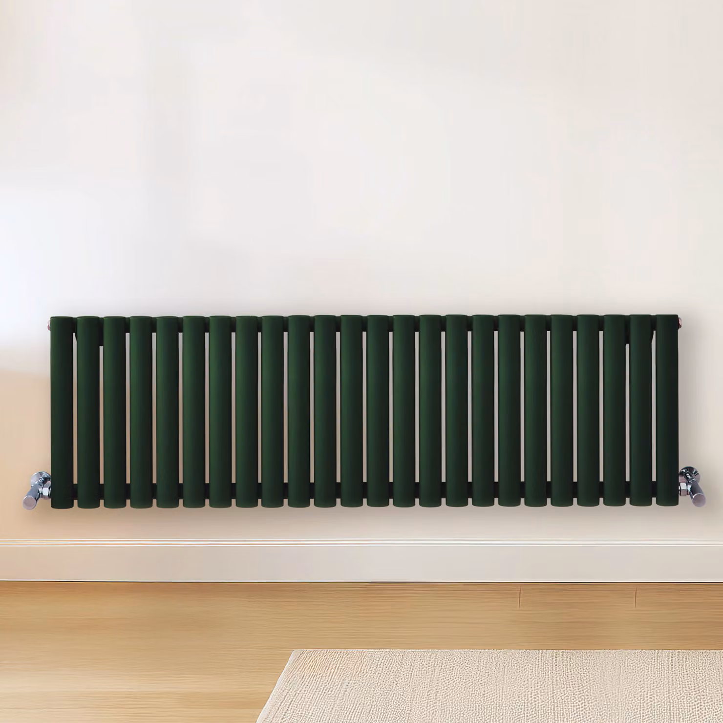 Radiatore di Design Orizzontale Verde (Evergreen) - 400mm x 1416mm - Pannello Doppio  - Revive