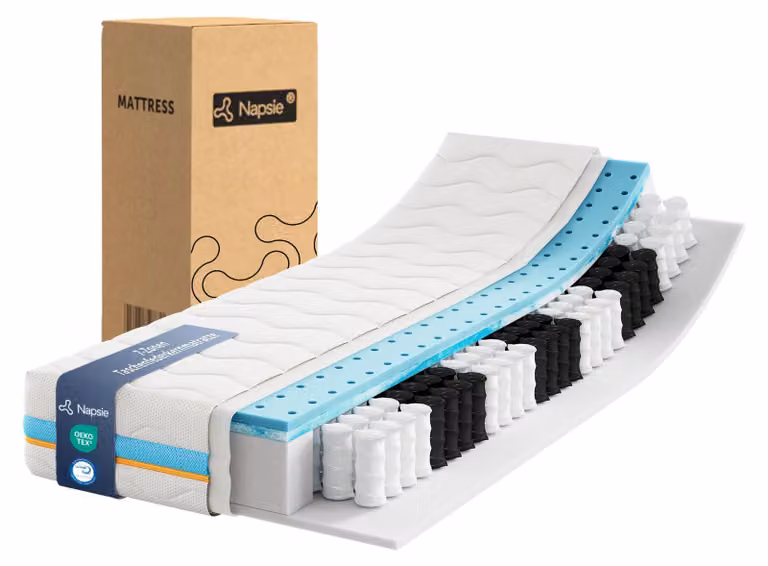 Materasso a molle insacchettate NAPSIE, 180x200 cm, 7 zone ergonomiche, grado di rigidità: [specificare il grado di rigidità, se presente nell'originale]