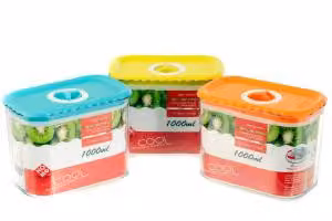 Barattolo Plastica Rettangolare Tappo Coloratoor Cc1000
