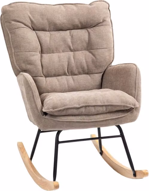 Poltrona Dondolo ¨C Zephmum ¨C Legno di Faggio, Marrone