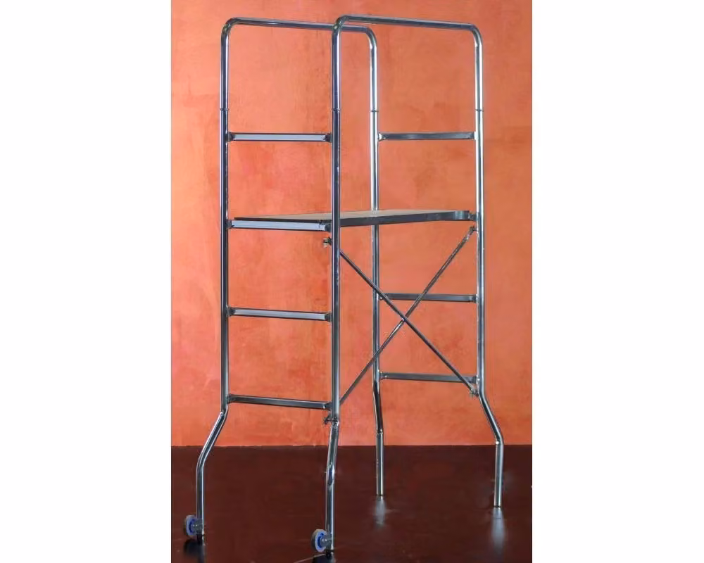 Trabattello Trio Marchetti in acciaio zincato color argento L: 130 cm, P: 60 cm, H: 118-188 cm – 2