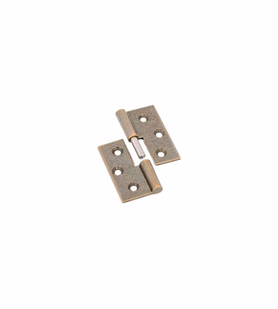 Cerniere Lisce Piane Ottone Bronzato Mm.40X40 Destra