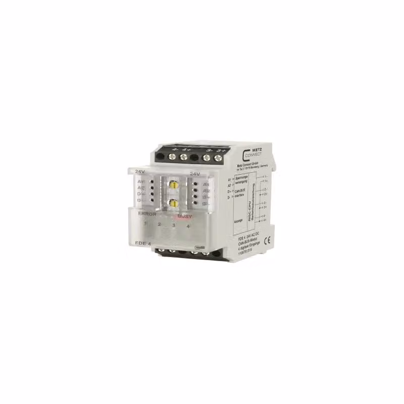 METZ CONNECT FDE 4 24 V CA/CC CAN, digitale, ingresso, 4 canali, canale relè, 4 canali, RS-485