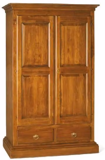 Armadio 2 ante in legno stile arte povera noce biondo Mobili 2G L/P/H: 125 x 60 x 200 cm – 1