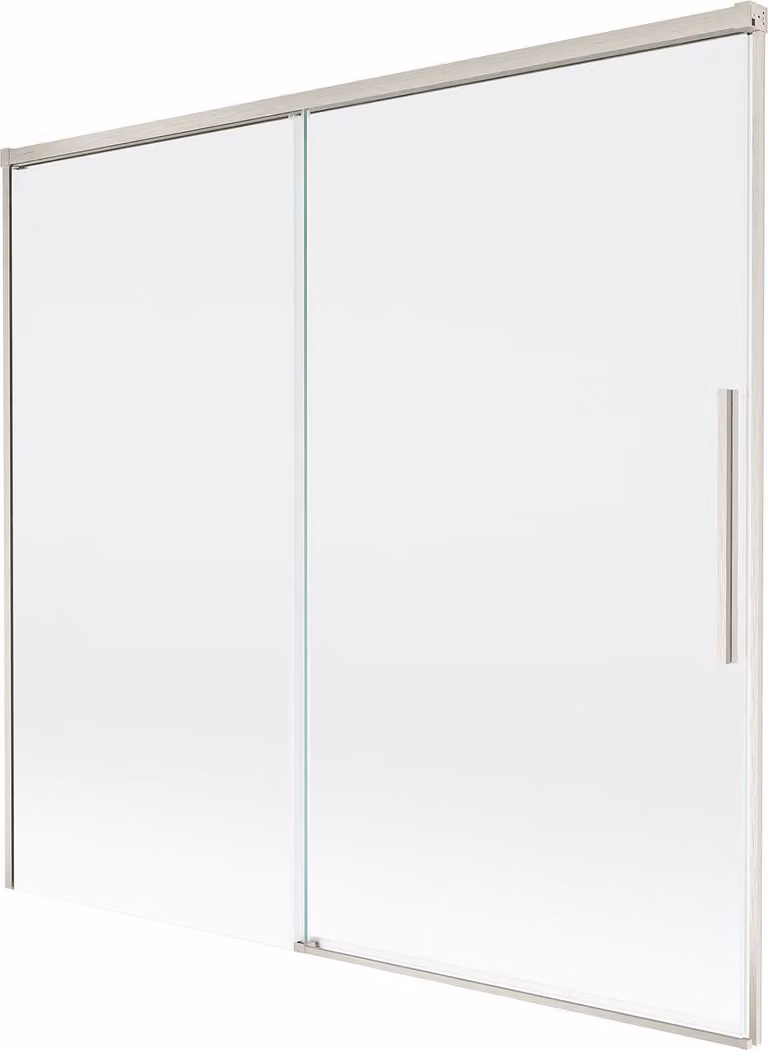 Mexen Rox paratia da vasca a 2 ante scorrevole 170 x 150 cm, trasparente, nichel spazzolato - 8C9-170-001-97-00