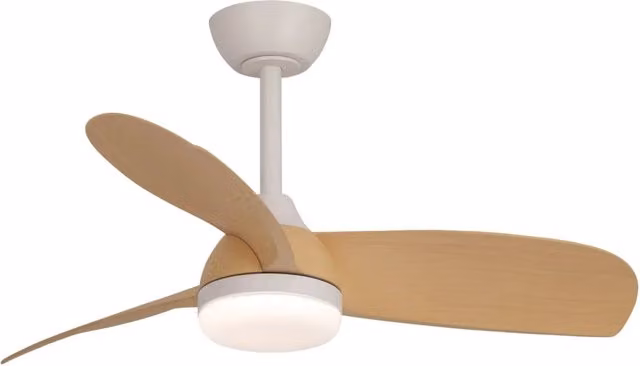LÚZETE - VENTILATORE DA SOFFITTO CON LUCE 17W MOTORE DC SIERRA COLORE LEGNO CHIARO Ø 91,4 CM