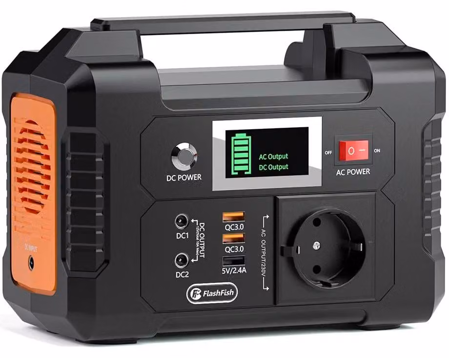 E200 - Stazione di ricarica portatile - 151 Wh agli ioni di litio - 230 V CA 200 W - CC 9–12 V/10 A 120 W - Presa UE - 208×110×158 mm - 2,55 kg
