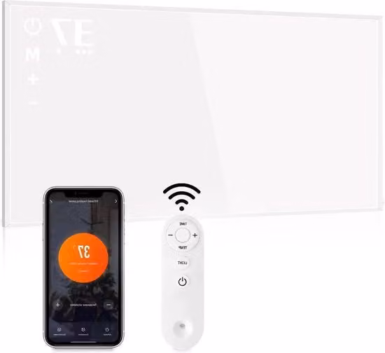 Riduttori di riscaldamento elettrici a risparmio energetico - Infrarossi a parete 450W con WIFI e telecomando