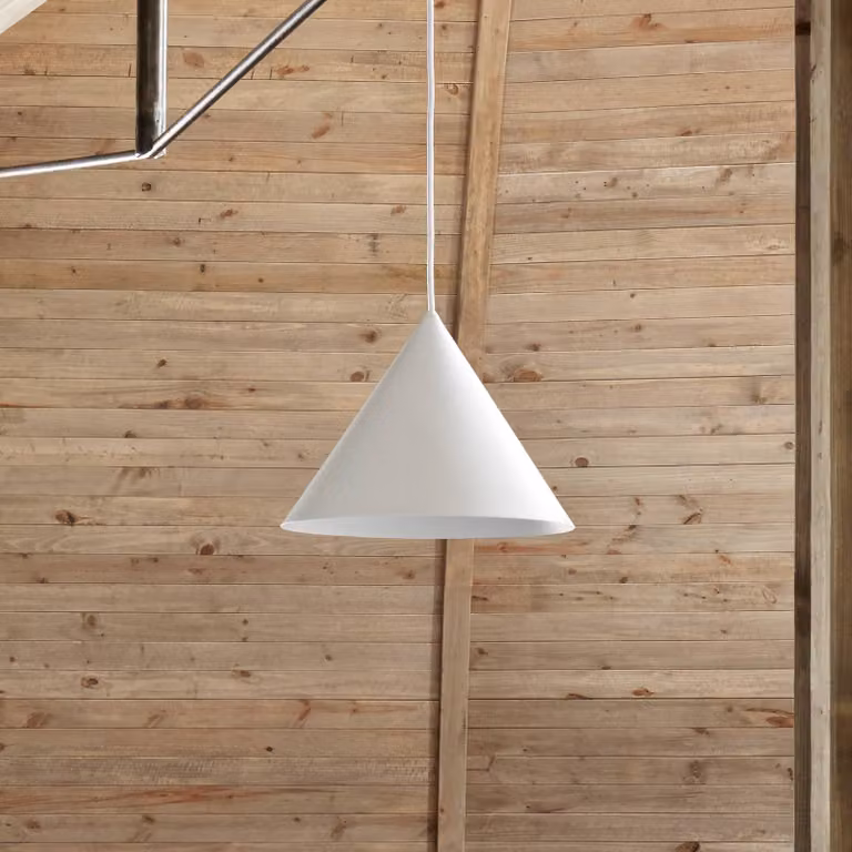 FRANDSEN Lampada a sospensione Benjamin, dimmerabile, Bianco / Opale, Soggiorno / Sala da pranzo, Metallo, Design, Lampada a sospensione