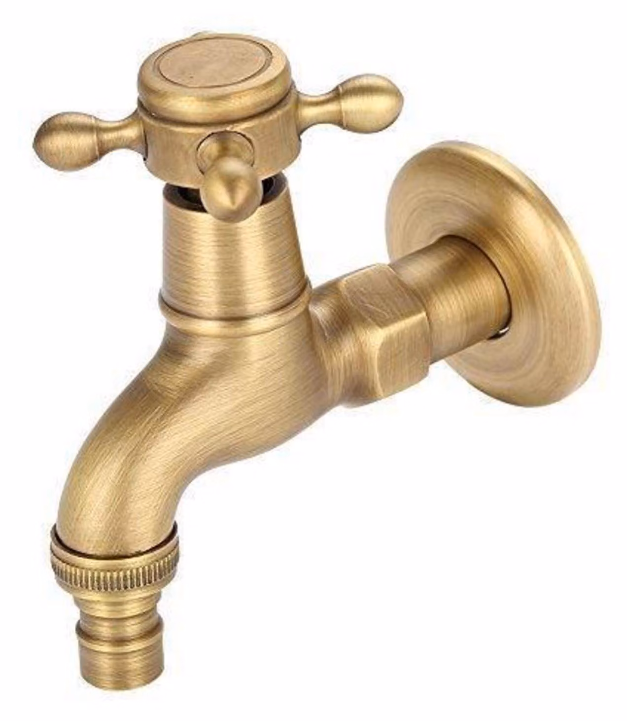 Rubinetto da parete, in ottone oliato, monocomando, attacco G1/2, per lavatrice, bagno, doccia, 12,5 cm