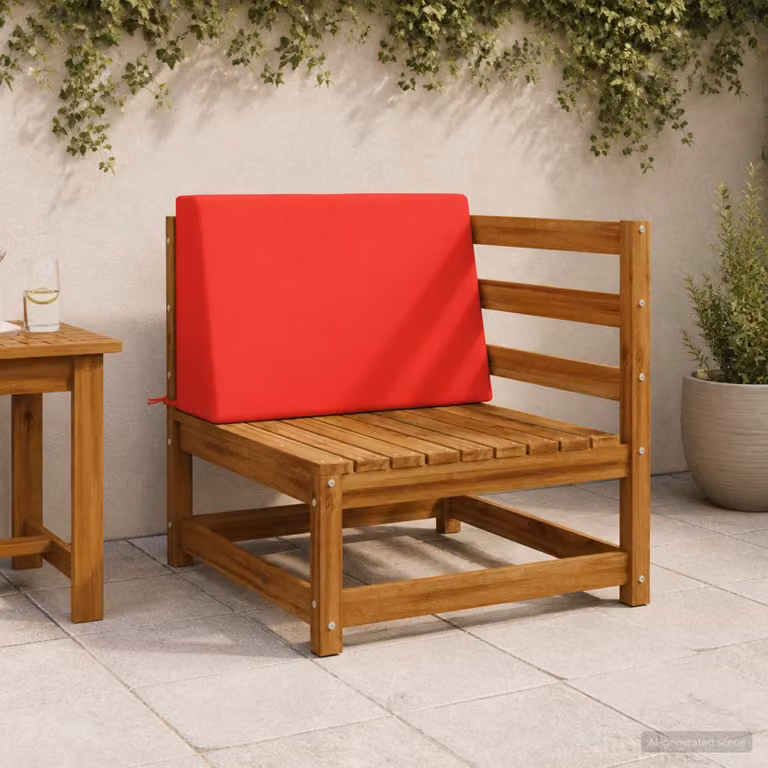 Cuscino schienale vidaXL SOEST in poliestere rosso L 60 cm x P 20 cm x H 40 cm