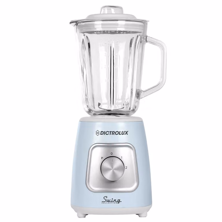 Frullatore Dictrolux DX-2103 Celeste Swing Collection con funzione pulse, 1000 Watt, contenitore in vetro e plastica