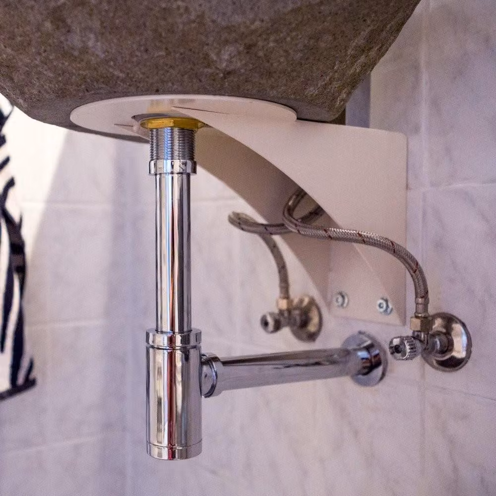 Lavabo da incasso in acciaio inossidabile, adatto per superfici in pietra naturale