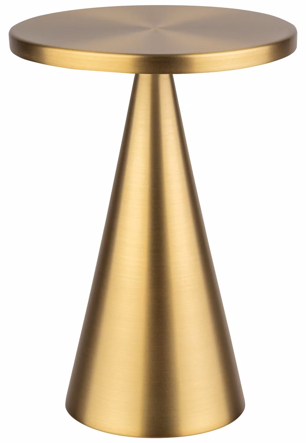 Lampada da tavolo CONE, a batteria, altezza 18 cm, color oro, inclusa base di ricarica