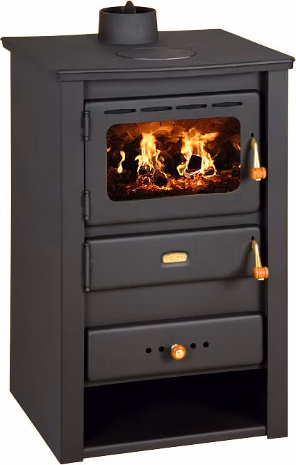 Stufa a legna Stufe a legna Prity K22 CP BImSchV2 10kw. con piano in ghisa