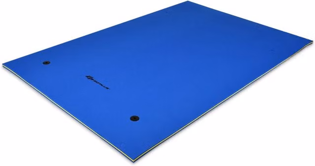 Tappeto galleggiante in schiuma con cuscino per piscina mare, Materassino galleggiante per rilassarsi Blu-Sport acquatici