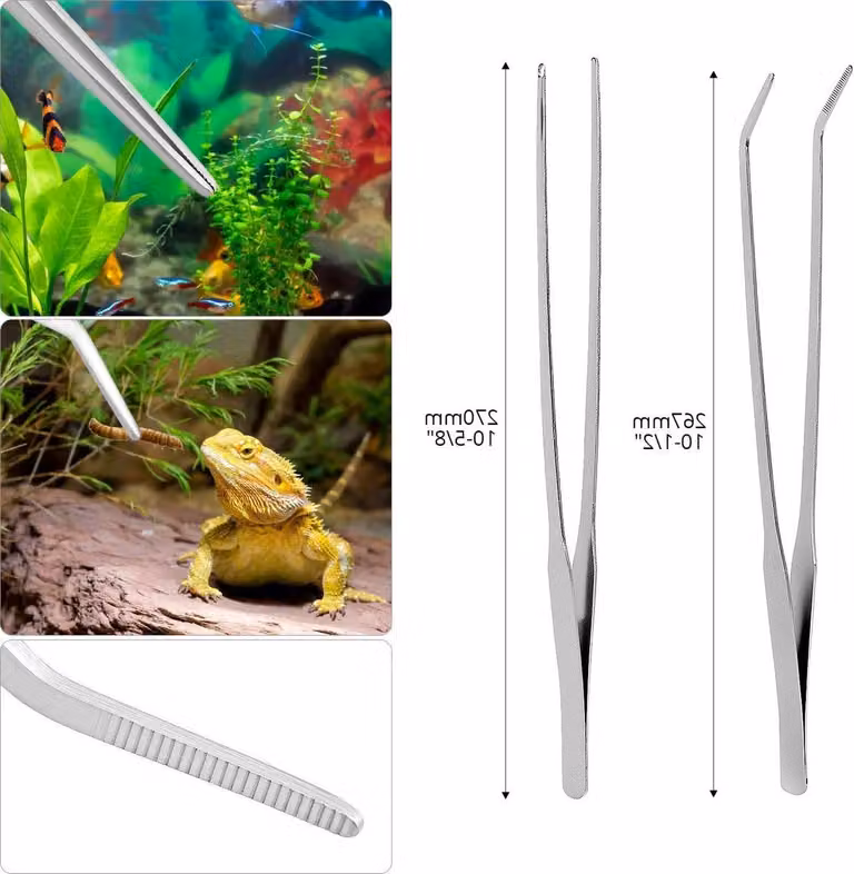 Kit di strumenti 4-in-1 per l'acquario e la creazione di paesaggi acquatici - Set di pulizia in acciaio inossidabile